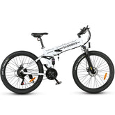 SAMEBIKE LO26-II-FT Electric Bike - 500W Motor 48V12.5AH Battery 45KM Range Mechanical Disc Brakes - White